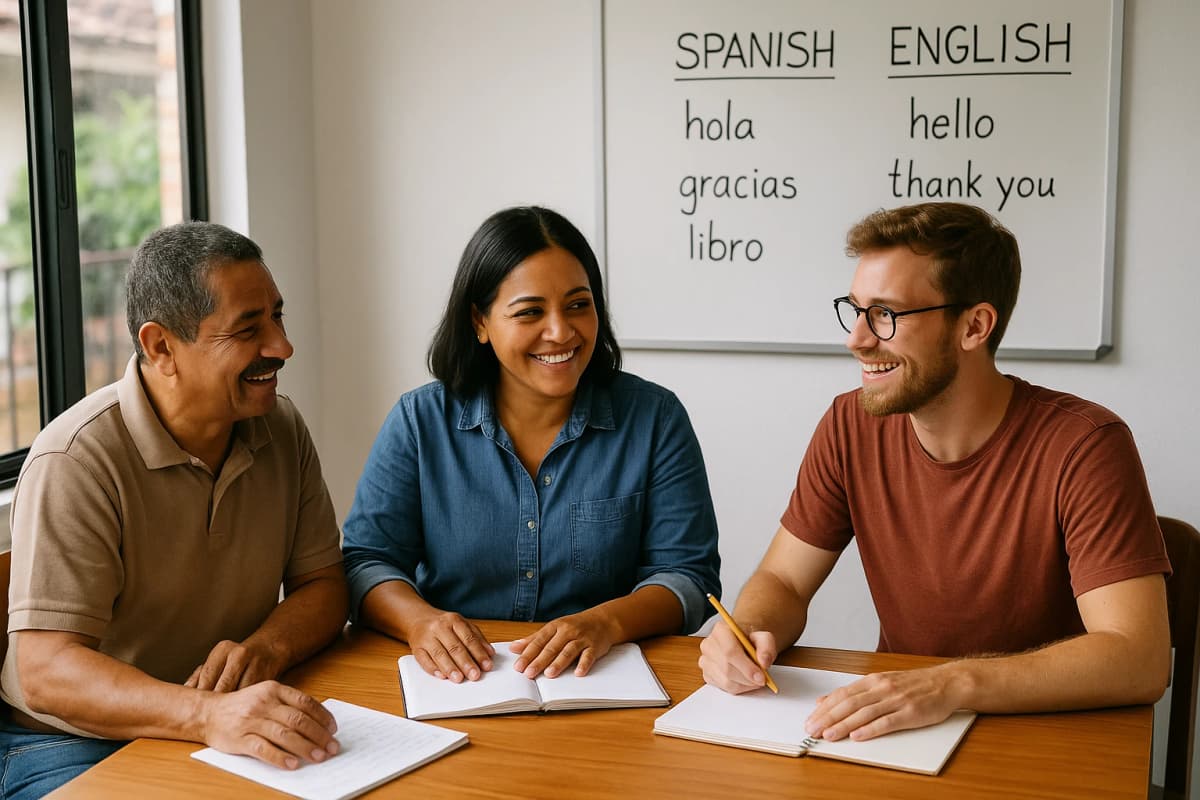"Volunteer tutoring adults in Spanish and English, organizing language exchanges at OlaLingo Campus programs in Colombia."